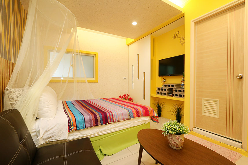 馬卡龍黃兩人房